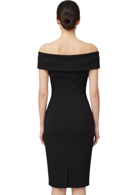 Abito a tubino scollo a barca MISS MAX | Abiti | E6252ABNERO